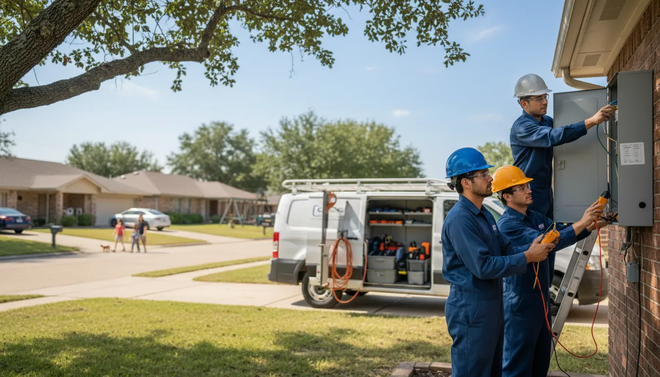 Certified electrician providing emergency electrical services in Welling, OK
